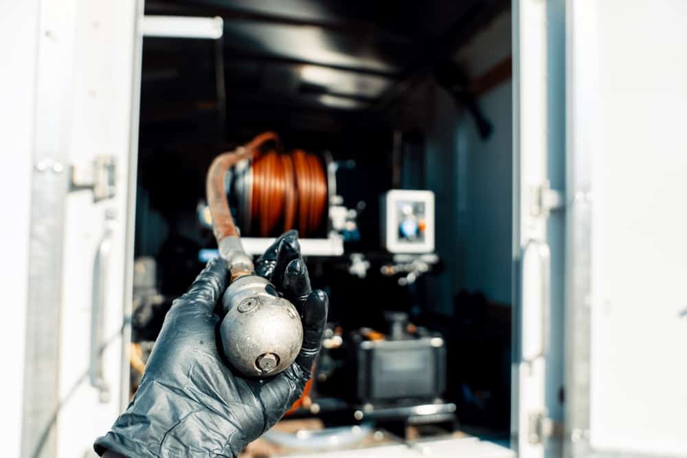 Hydro jetting truck.